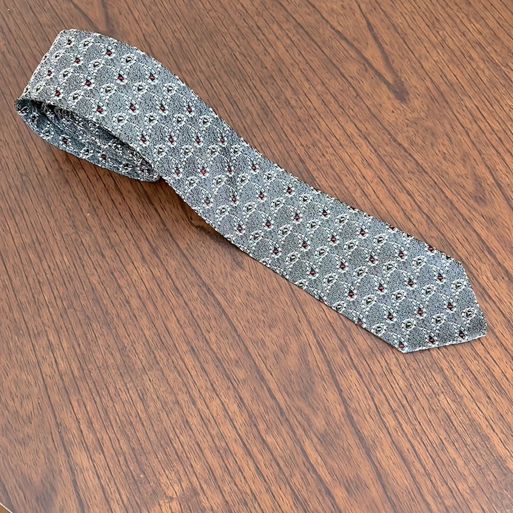 Vintage 50s 60s Skinny Tie Rockabilly Swing Retro Black Red Yellow Patterned